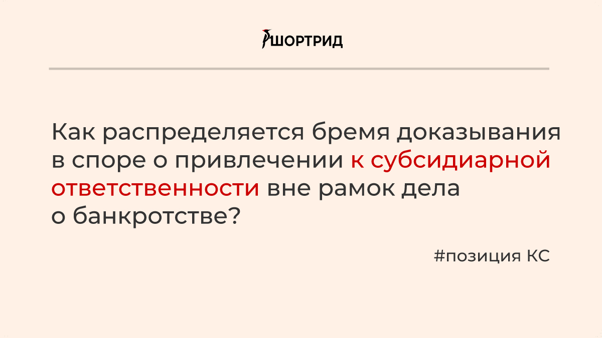 Образец заявления о привлечении к субсидиарной ответственности вне рамок дела о банкротстве